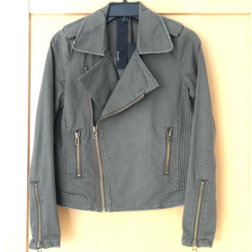 Joe’s Jeans olive army green military moto jacket